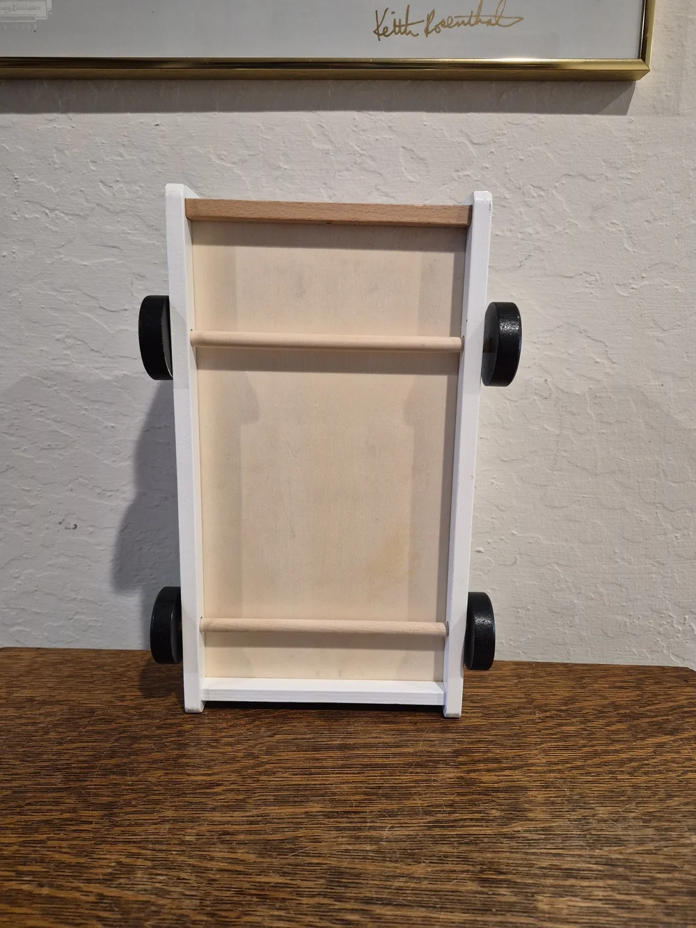 Wooden Toy Ambulance - White and Light Blue Kids Vehicle